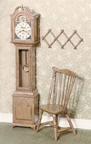 Dollhouse Miniature F-100 Grandfather Clock Kit, Brown